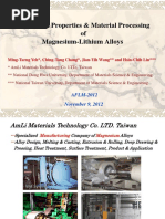 The Mechanical Properties and Applications of Magnesium-Lithium Alloys