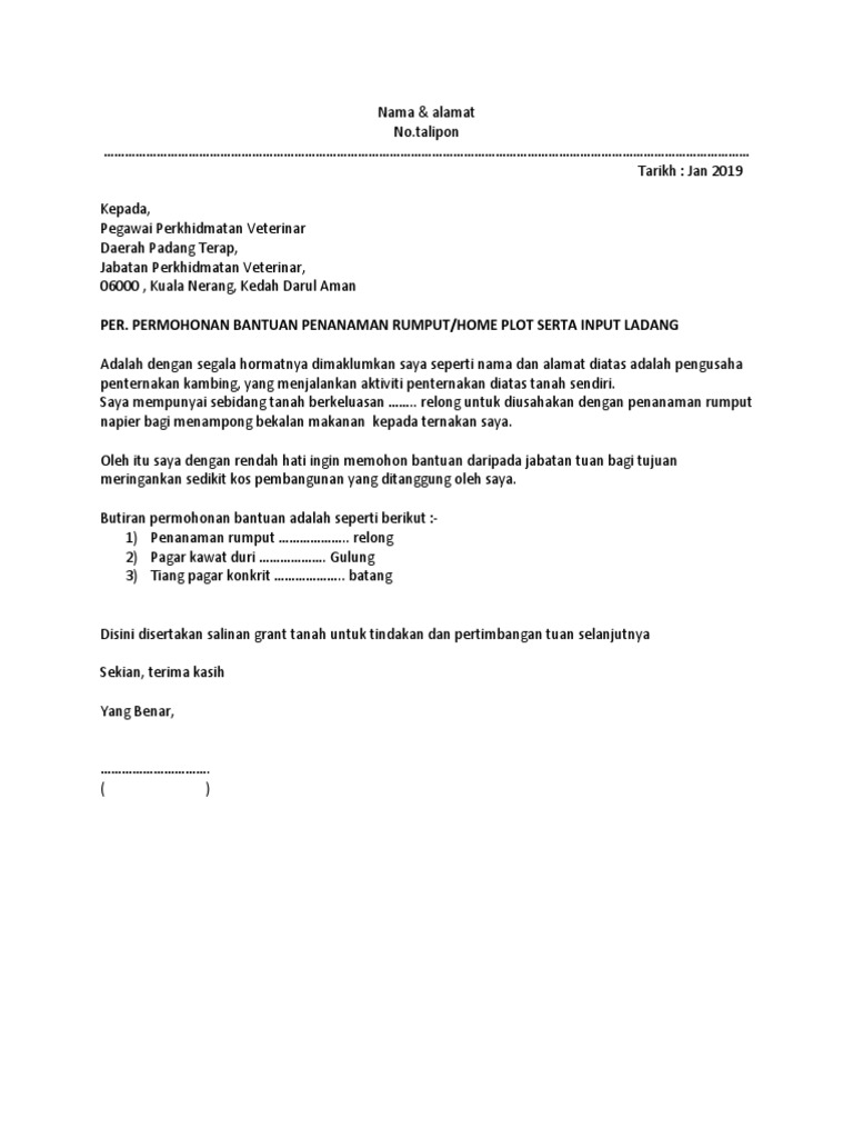 Bantuan Home Plot Pdf