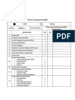 Course Package Checklist - NGEC