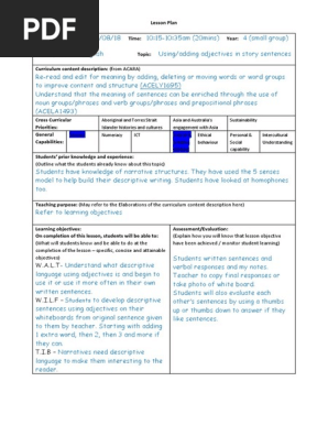 small group lesson plan