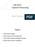 EEE 6211 Digital Speech Processing Techniques