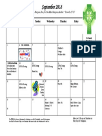 September 2018 Calendar