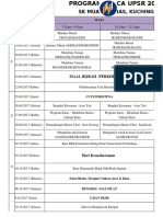 Jaudal Program Pasca UPSR 2018