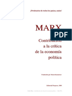 MARX, Karl, [1859] Contribución a La Crítica de La Economía Política