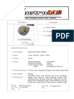 Lembar Deskripsi Batuan Beku Bassalt Scoria