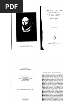 Alan M Boase The Fortunes Of Montaigne Reason Faith - 