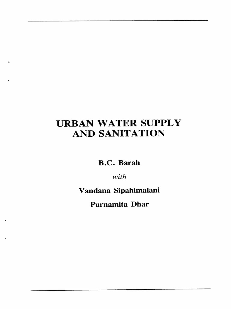 Urban Water Supply & Sanitation | PDF | Water Supply | Pollution