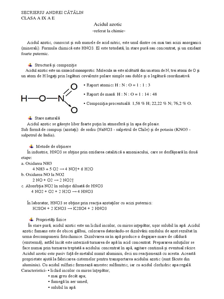 Cupru Acid Azotic | PDF