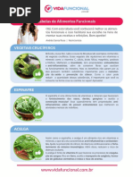 Tabela de alimentos funcionais