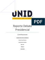 Reporte Debate Presidencial