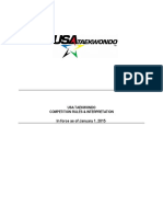 USA Taekwondo Kyorugi Competition Rules From January 1 2015 V2