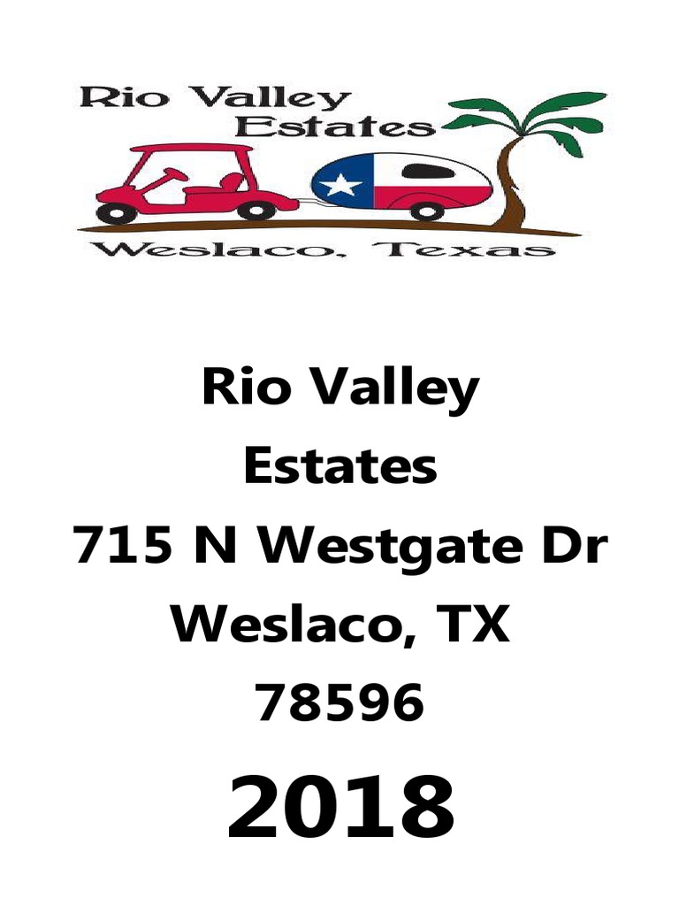 Rio Valley Estates Winter Texan Club Directory PDF Committee Chairman