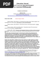 Download Education Abroad and Its Value in the Job Market-An Annotated Bibliography by Comp 2008 by David Comp SN3877740 doc pdf