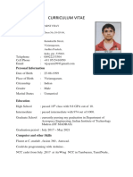 Curriculum Vitae: Personal Information