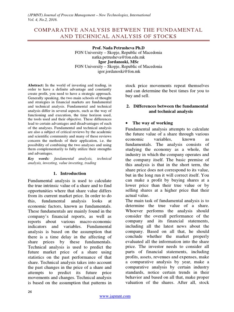 Fundamental vs Technical Analysis | PDF | Technical Analysis | Stocks