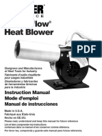 Masterflow Heat Blower: Instruction Manual Mode D'emploi Manual de Instrucciones