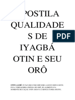 Apostila de Iyagbá Otin e Seu Orô