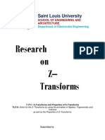 Research On Z-Transforms