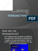 Clasificación y aplicaciones de los tensoactivos