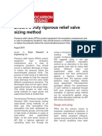 Relief Valves Sizing Methods