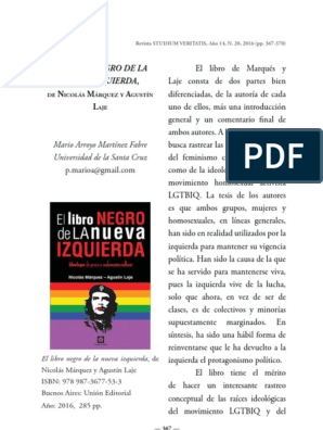 El Libro Negro De La Nueva Izquierda Nicolas Marquez Agustin Laje Pdf Politica Del Ala Izquierda Feminismo