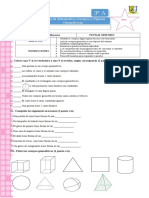 Prueba Matematica Cuerpos y Figuras Geometricas 3d y 2d