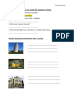 Enrichment Activity: Upside Down House Questions & Picture Descriptions