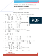 Soal Persiapan Pas Kelas 12 Ipa - Matematika