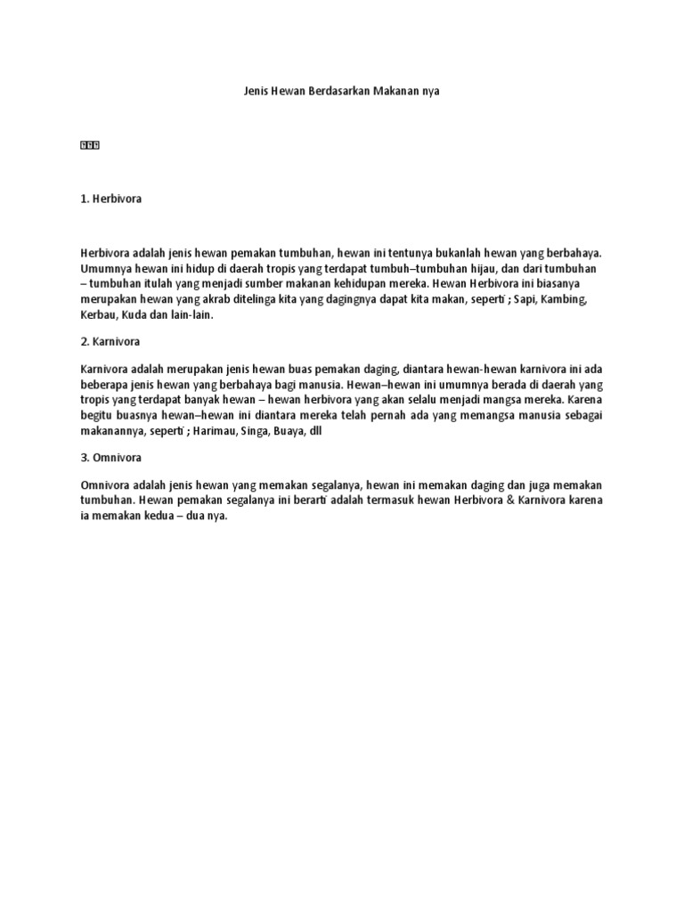 Jenis Hewan Ber Doc