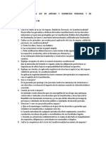 Cuestionario de La Ley de Amparo y Exhibición Personal y de Constitucionalidad