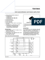 TDA7384A: 4 X 35W Quad Bridge Car Radio Amplifier