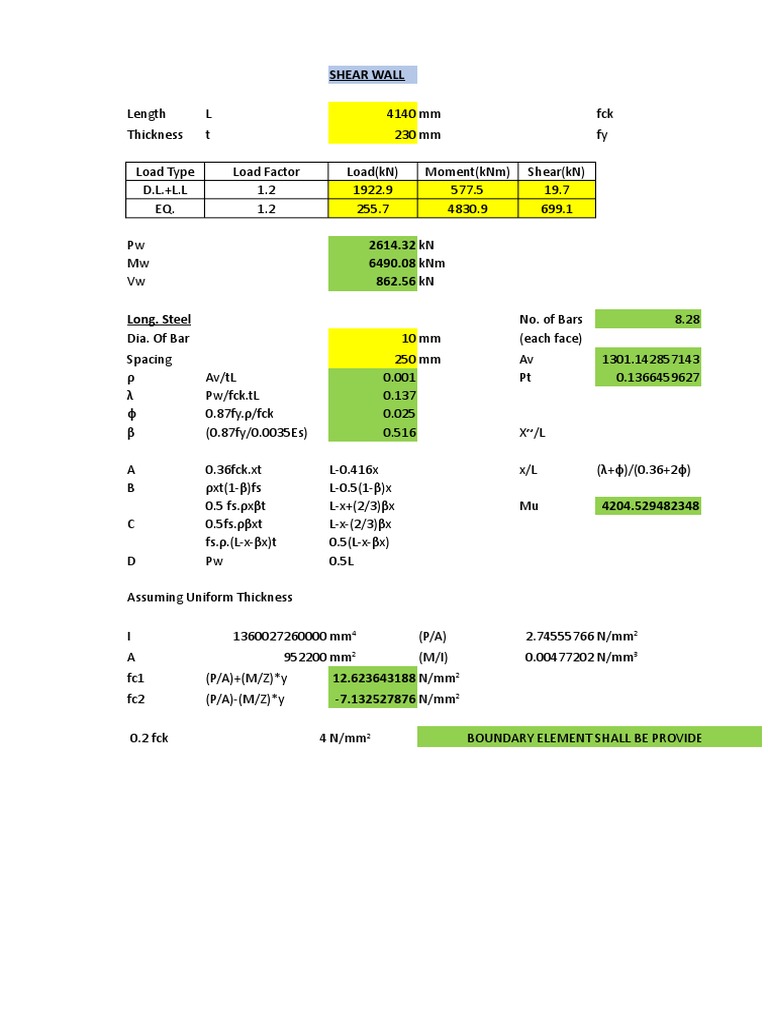 Shear Wall Design | PDF | Building Engineering | Civil Engineering