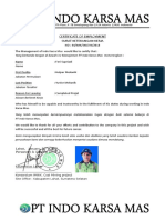 Certificate of Employment for REGA RIKY RICARDO