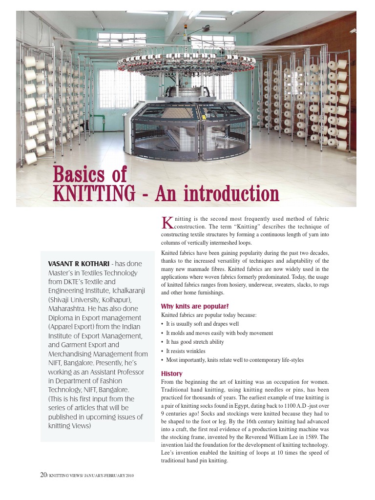 Overview of Knitting Techniques | PDF | Knitting | Textiles