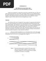 Phys 23 T6 The Speed of Sound Using The Resonance of Longitudinal Waves