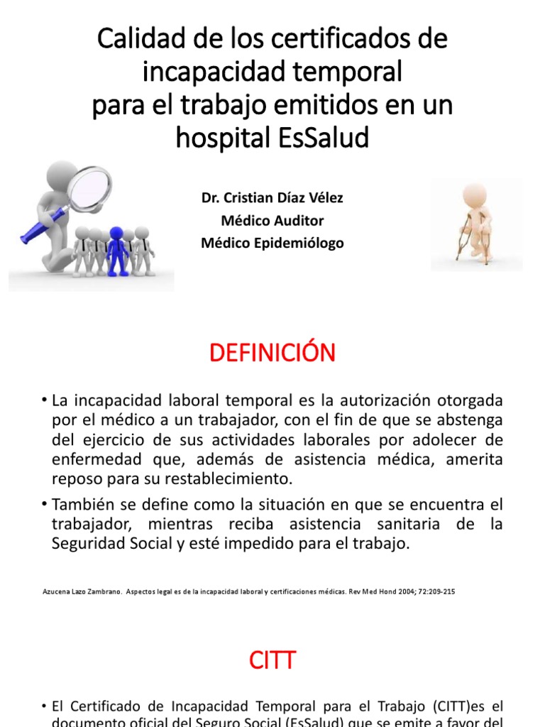 Calidad del CITT en EsSalud | PDF | Historial médico | Cuidado de la salud