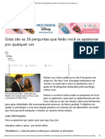 Estas São As 36 Perguntas Que Farão Você Se Apaixonar Por Qualquer Um PDF