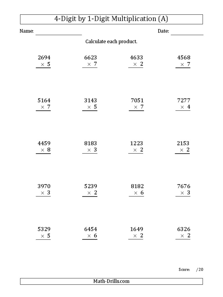 Multiplication Long No Tseparator 0401 001 | PDF
