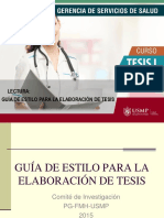 MIV - Lectura O 1. Guía de Estilo para La Elaboración de Tesis PDF