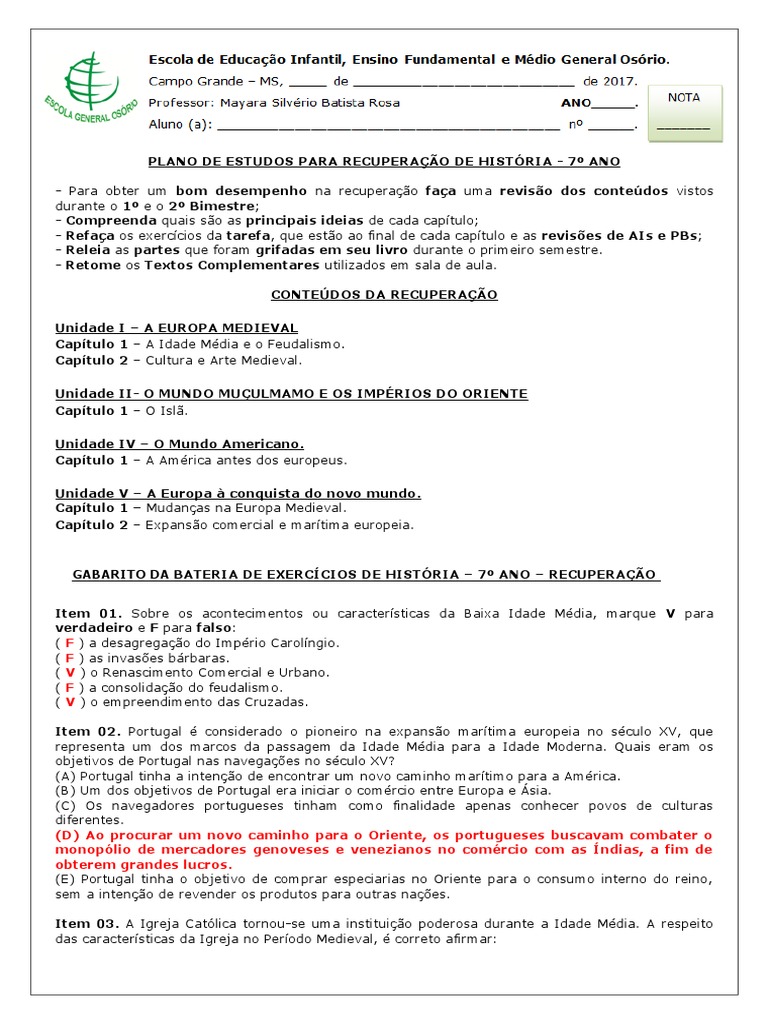 Renascimento Texto De Artes Com Atividades 7 Ano  Texto Exemplo