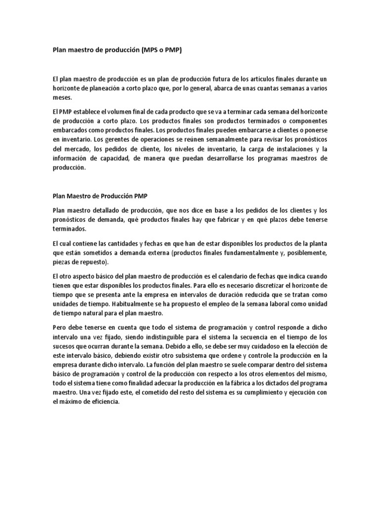 MRP, DRP, MPS, Erp | PDF | Planificación de recursos empresariales ...