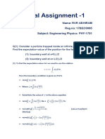 Digital Assignment - 1: Name: RVR Abhiram Reg No: 17BEC0085 Subject: Engineering Physics PHY-1701