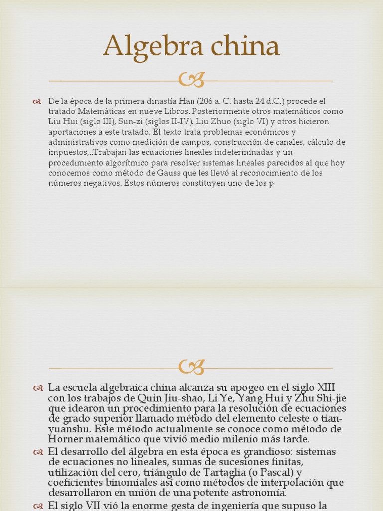Algebra Chino | PDF | Ecuaciones | Álgebra