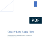 long-range plans grade 9