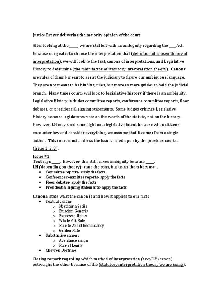 Purposivism in Statutory Interpretation | PDF | Statutory ...
