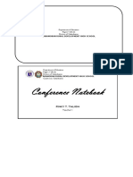 Conference Notebook: Department of Education Region V (Bicol) Division of Catanduanes