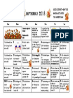 September Calendar 2018 3rd