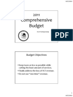 Saratoga Springs 2011 Comprehensive Budget presentation