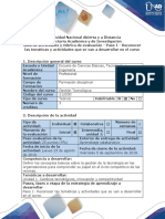 Guía de Actividadeds y Rúbrica de Evaluación. Paso 1 - Reconocer Las Temáticas y Actividades Que Se Van A Desarrollar en El Curso