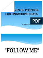 Measures of Position For Ungrouped Data
